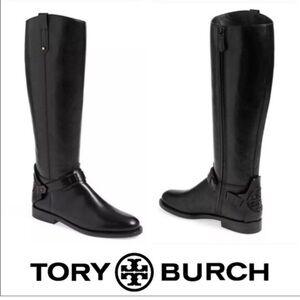 Tory Burch Black Riding Boots